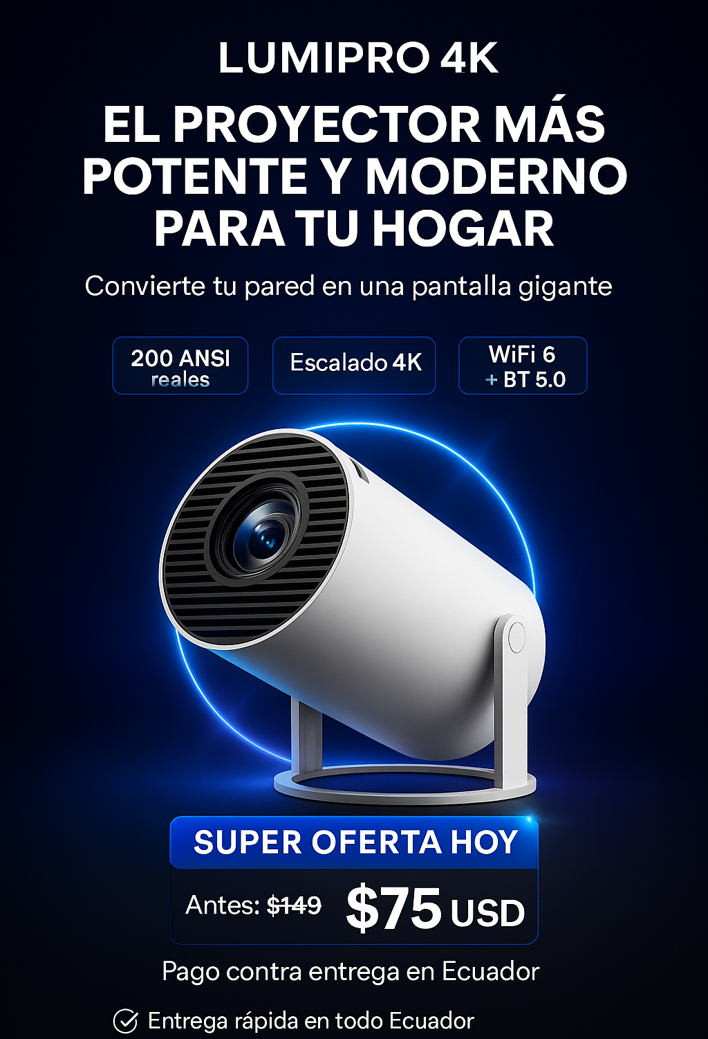 LumiPro 4K| LLEVA EL CINE A TU CASA