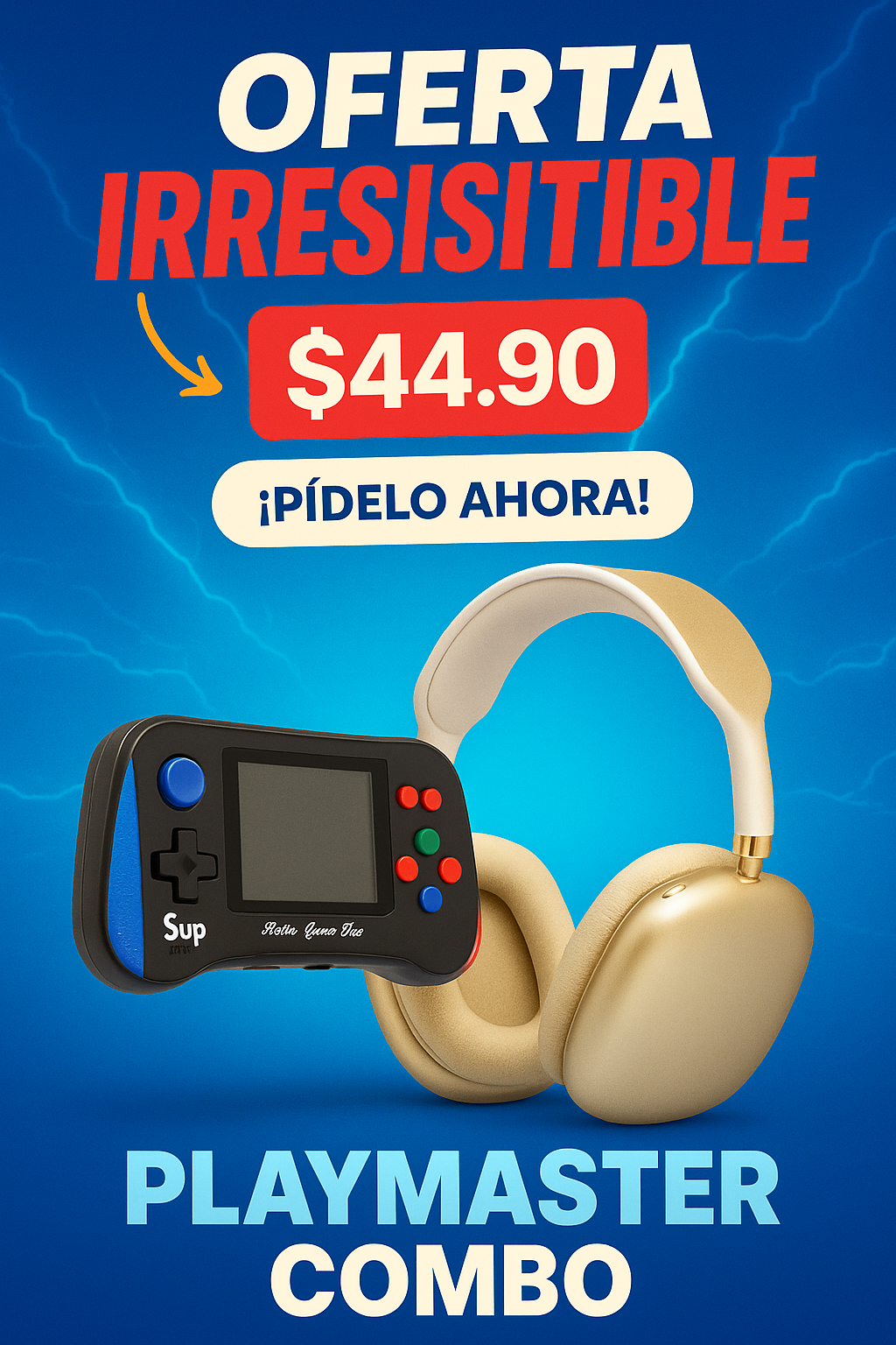 PlayMaster Combo - ¡Juega, escucha y disfruta tu mundo donde quieras