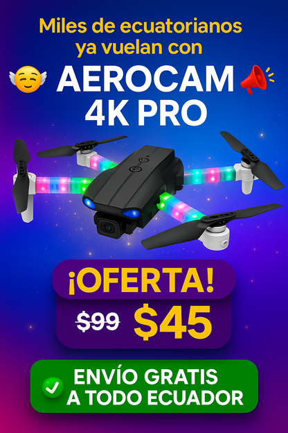 AeroCam 4K Pro – El dron favorito de los ecuatorianos 🚀