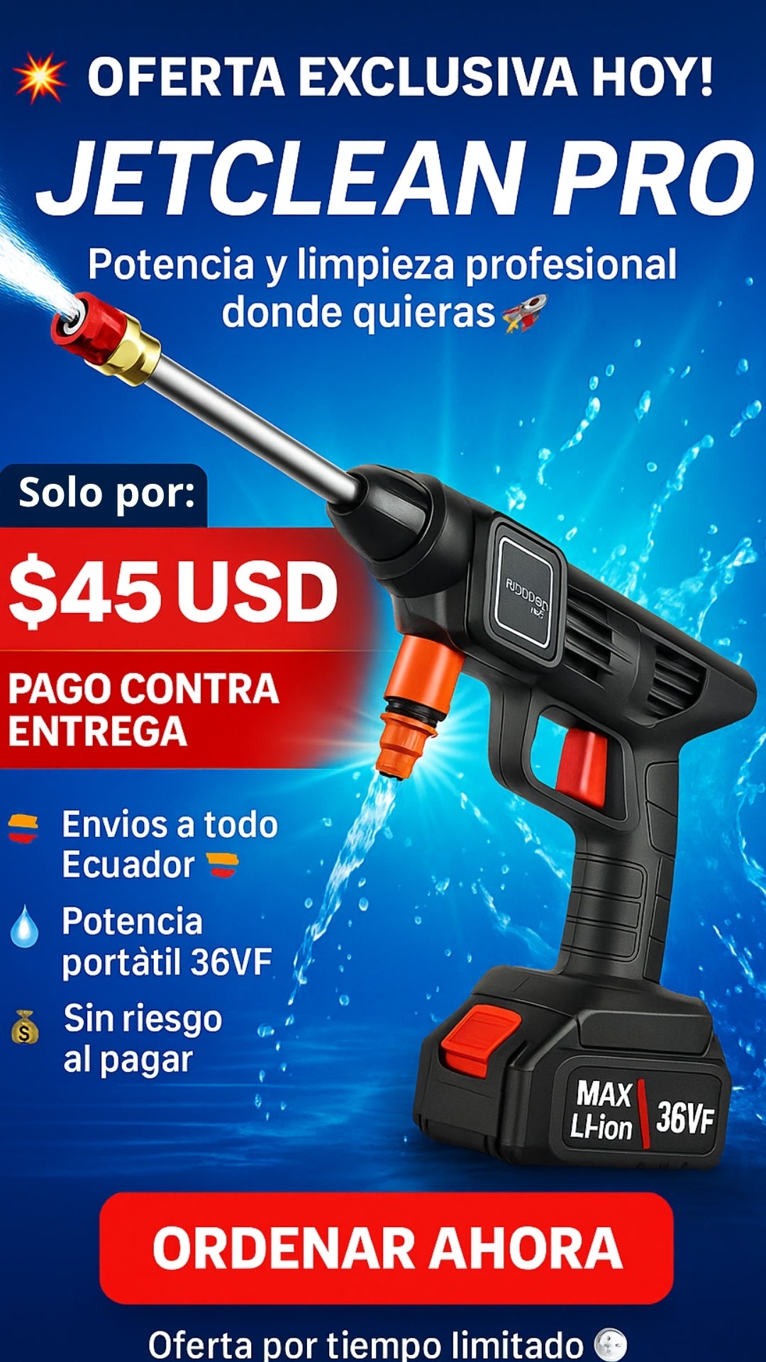 HIDROLAVADORA - JetClean Pro - LIMPIA Y AHORRA A UN SUPER PRECIO